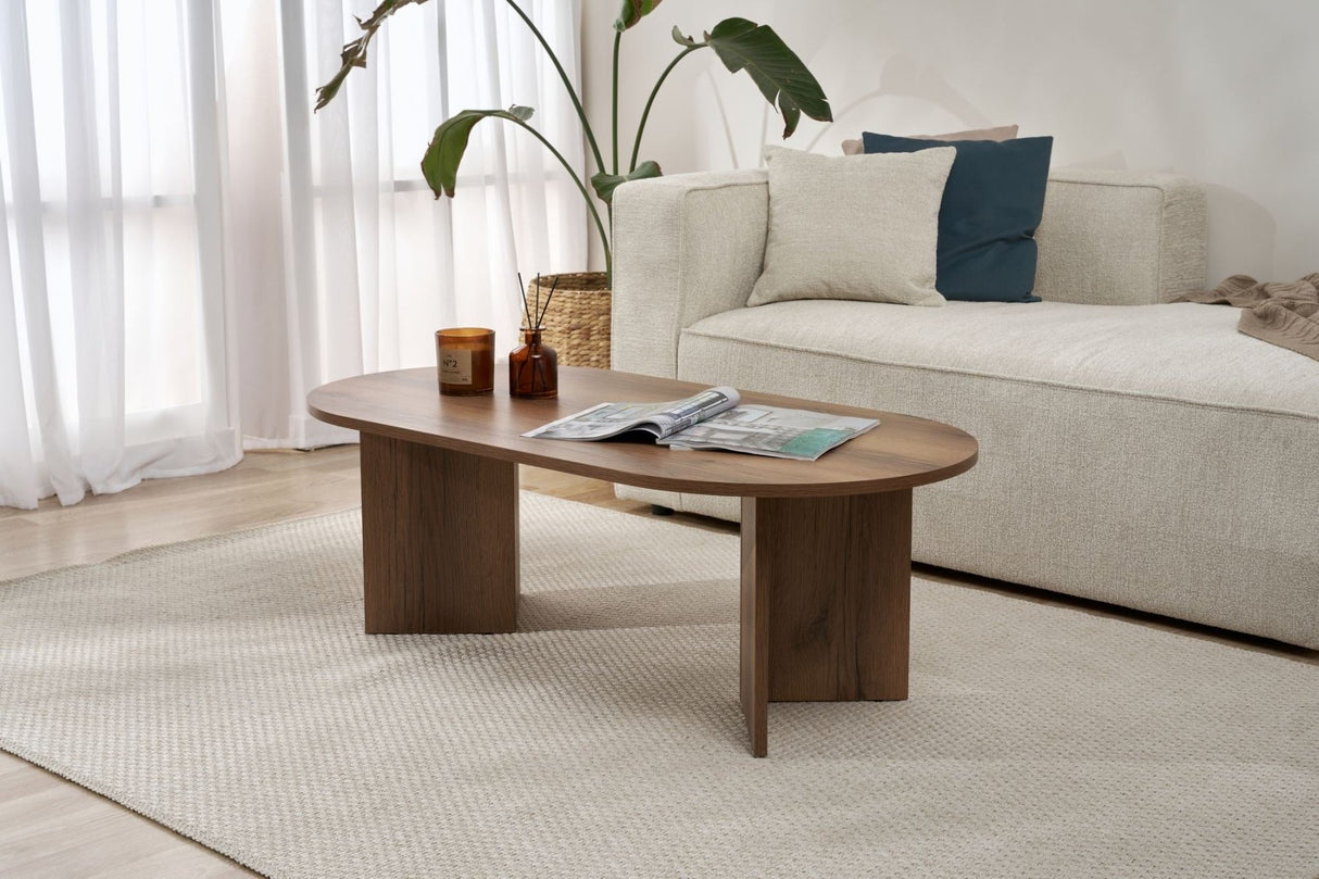 Sable Coffee Table Walnut 119x60 cm Walnut Melamine