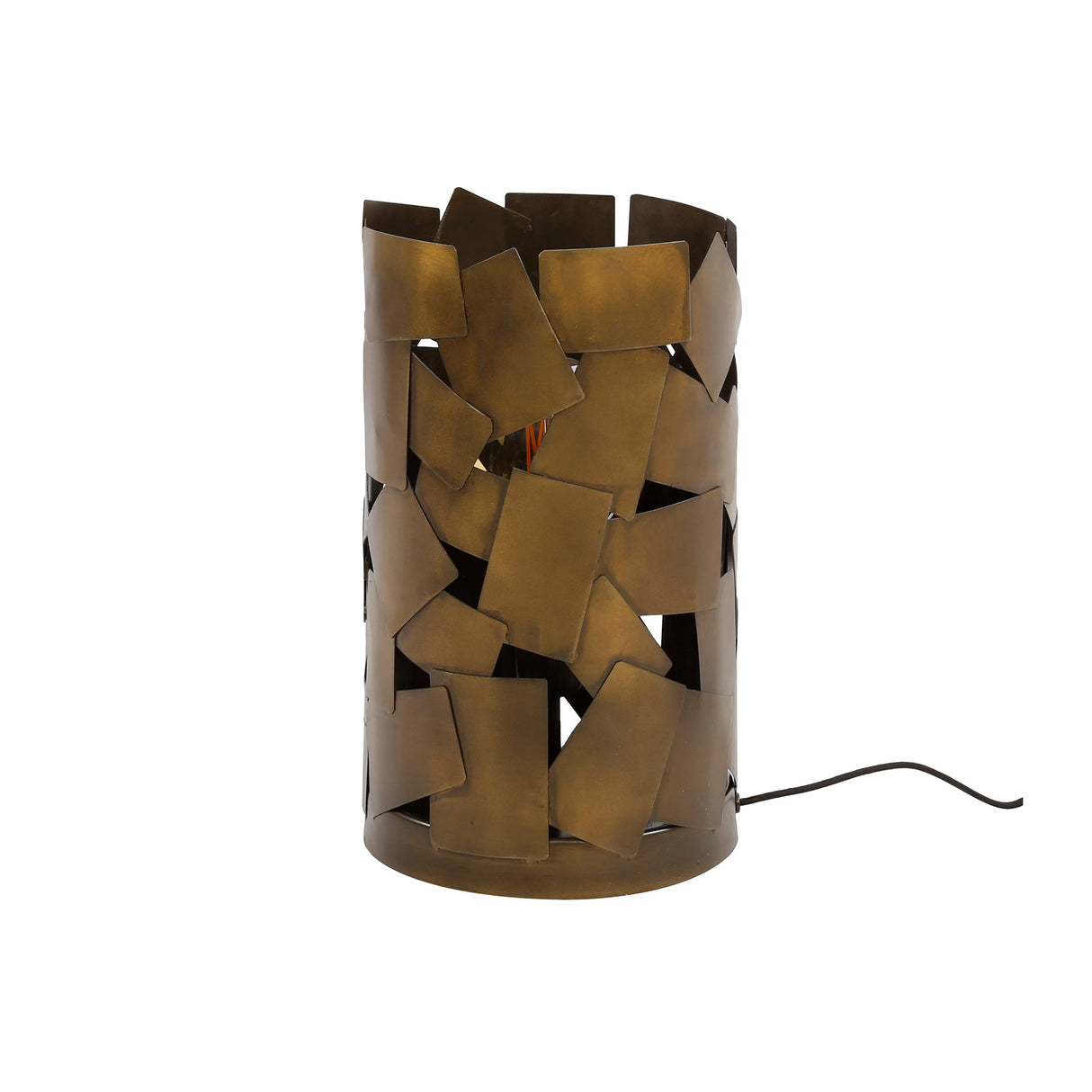 Tafellampen - Tafellamp Manoa cilinder brons antiek metaal - Dimehouse