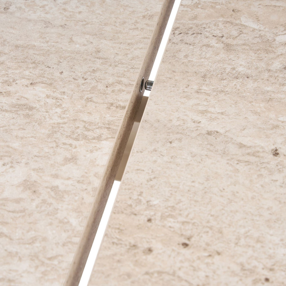 Sorell extendable dining table travertine 160 cm Melamine-coated wood composite