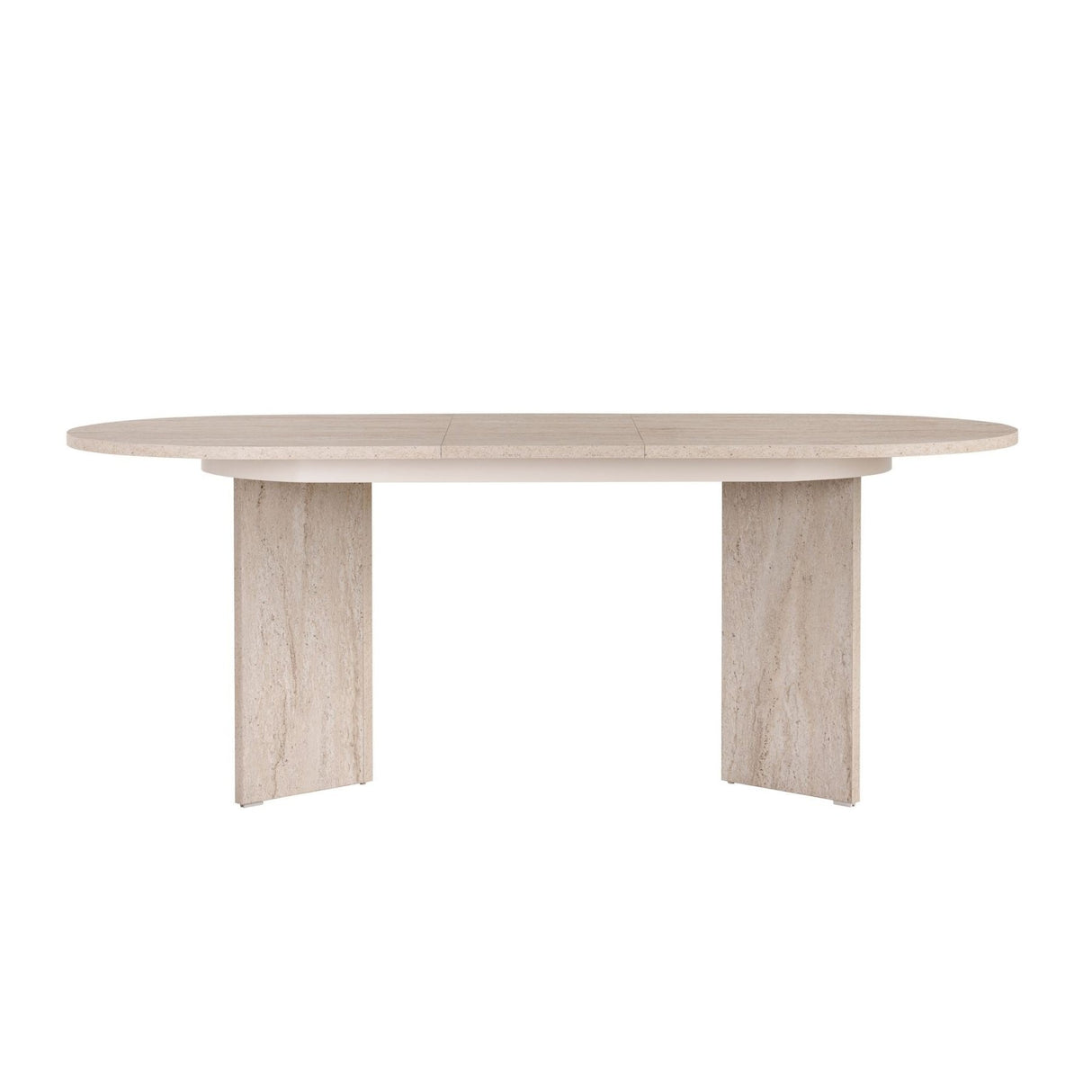 Sorell extendable dining table travertine 160 cm Melamine-coated wood composite