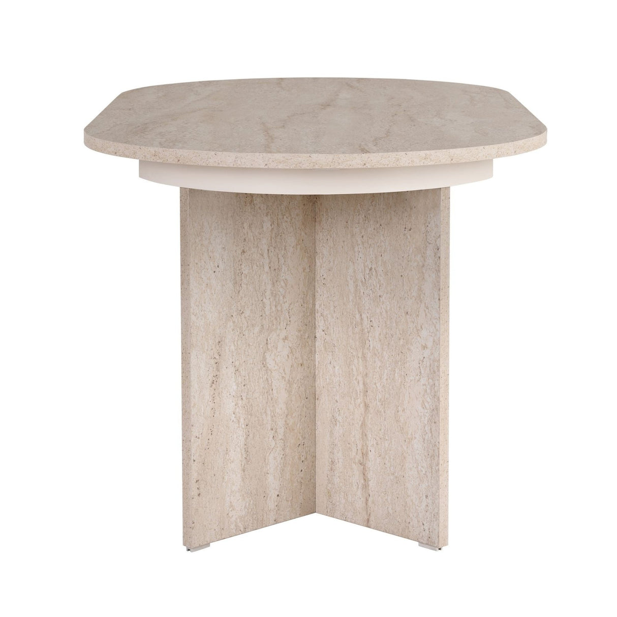 Sorell extendable dining table travertine 160 cm Melamine-coated wood composite