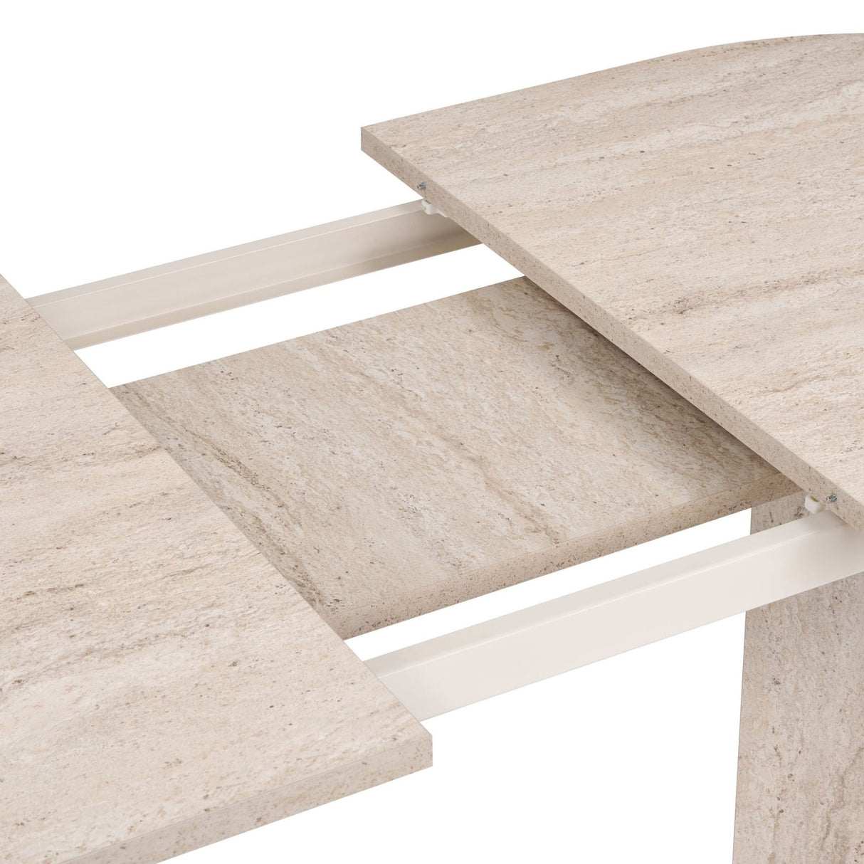 Sorell extendable dining table travertine 160 cm Melamine-coated wood composite