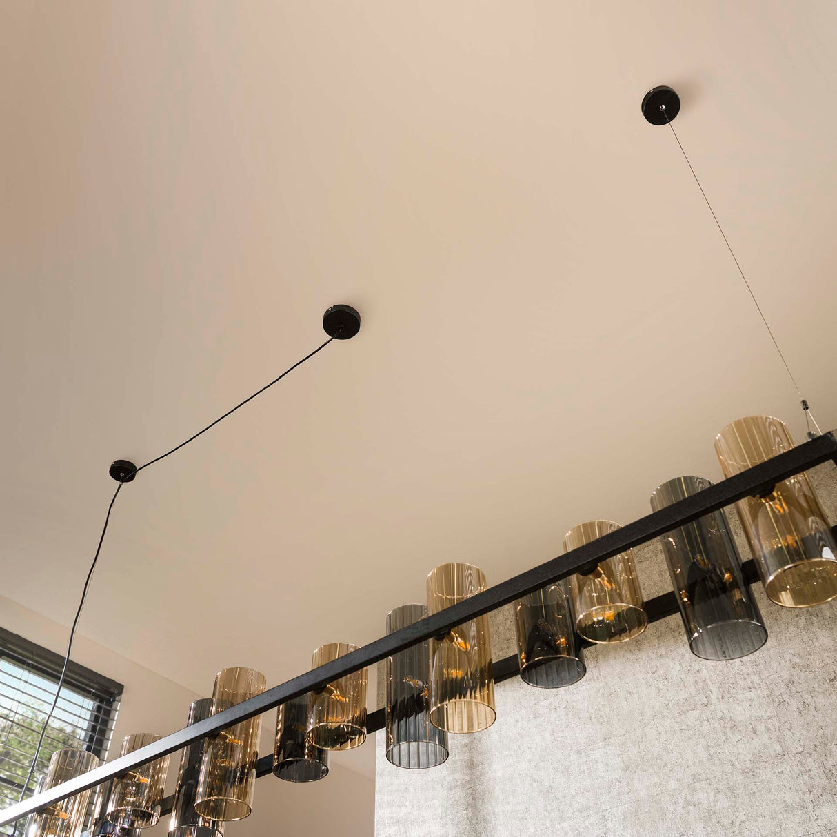 Khai pendant lamp 14-light mixed glass