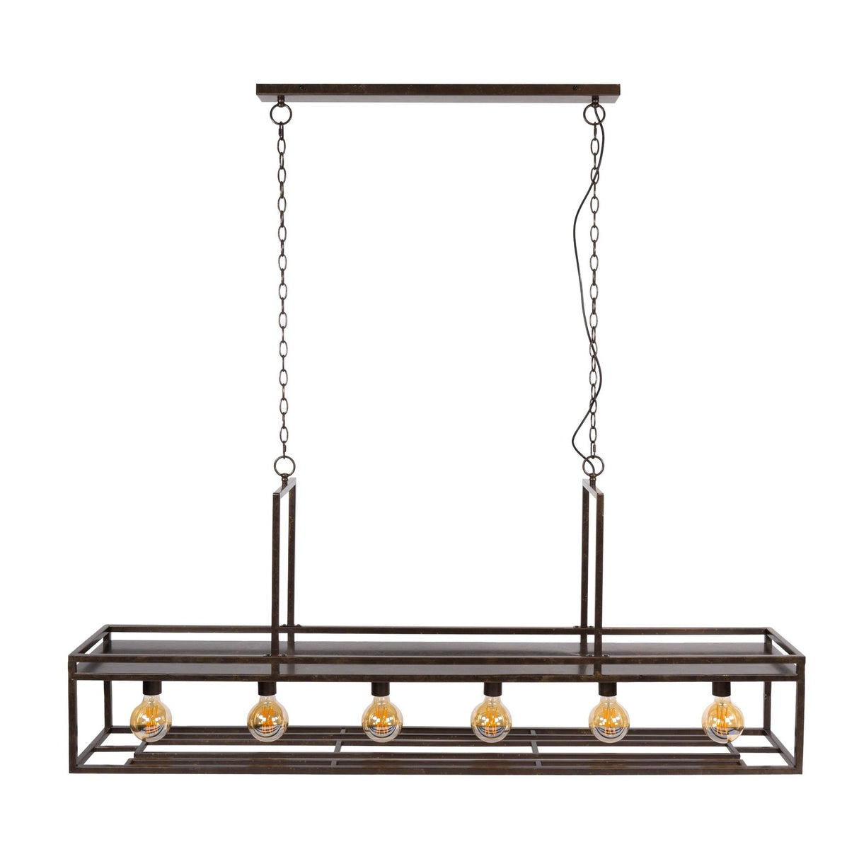 Hanging lamp Eloisa 6-light metal black