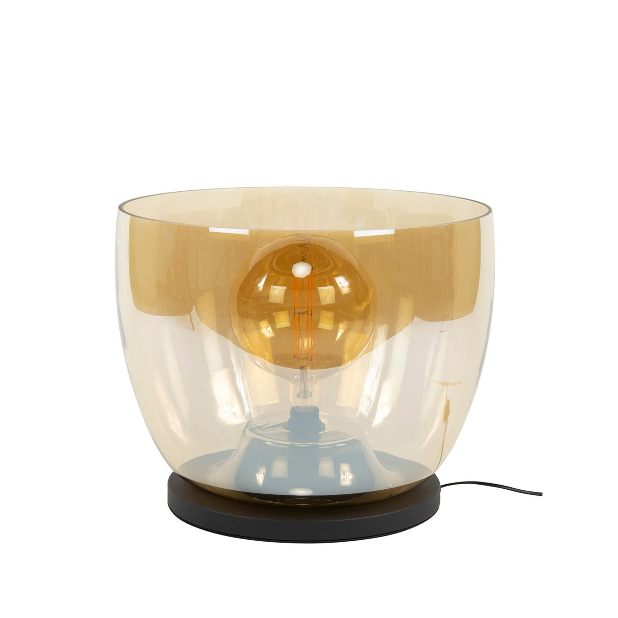 Vloerlampen - Vloerlamp Dain UP XXL Amberkleurig glas - Dimehouse