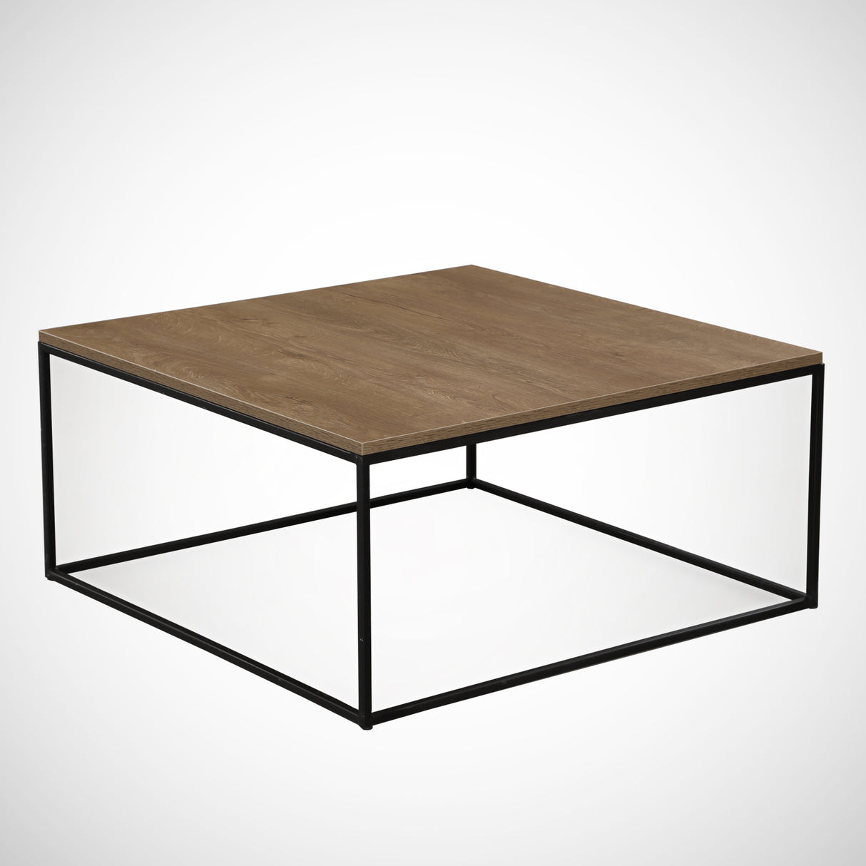 Salontafels - Vierkante salontafel Houtlook Melamine - 75x75 cm - Pola - Dimehouse