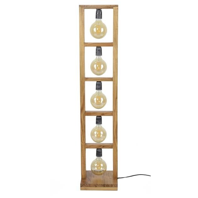 Floor lamp Ethan DH Interior Acacia LxWxH 136x30x30 Acacia wood White photo front view