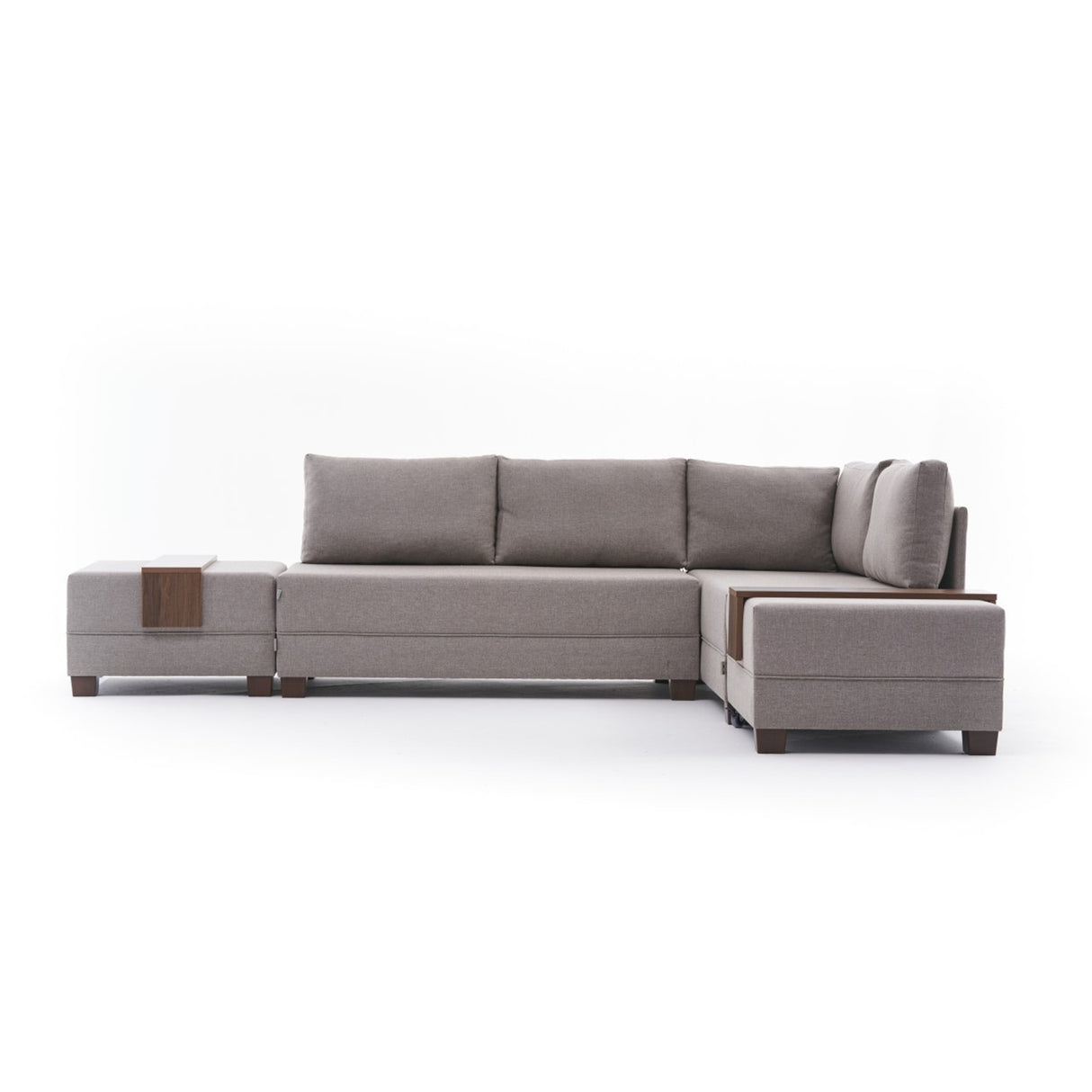 Banken - Slaapbank champagne stof - XXL 280 x 210 - Rechts - Fly - Dimehouse
