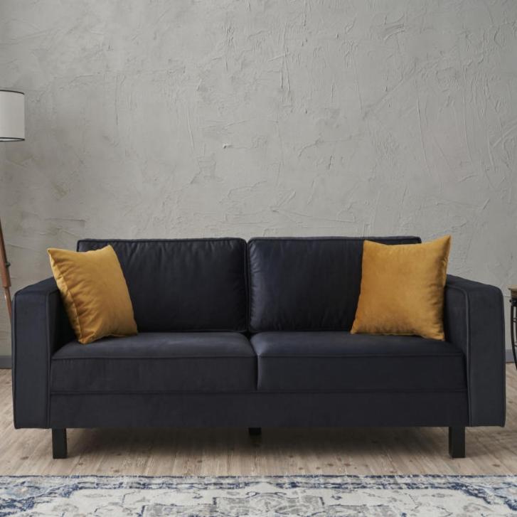 2-seater Sofa Bare Velvet Anthracite
