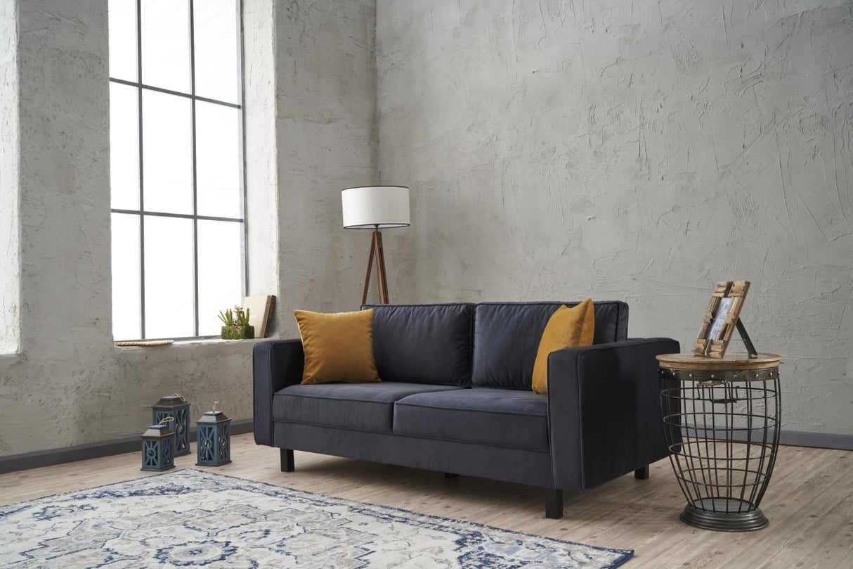 2-seater Sofa Bare Velvet Anthracite
