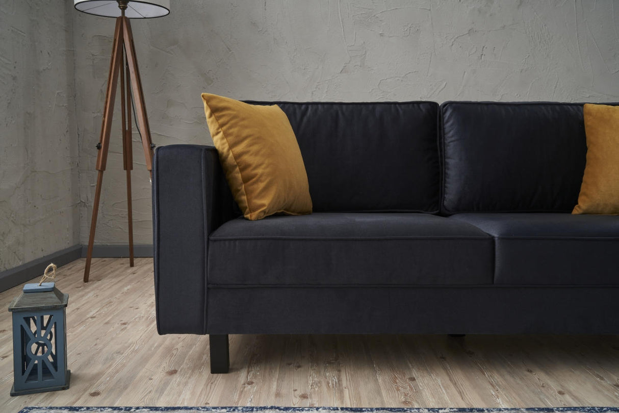 2-seater Sofa Bare Velvet Anthracite
