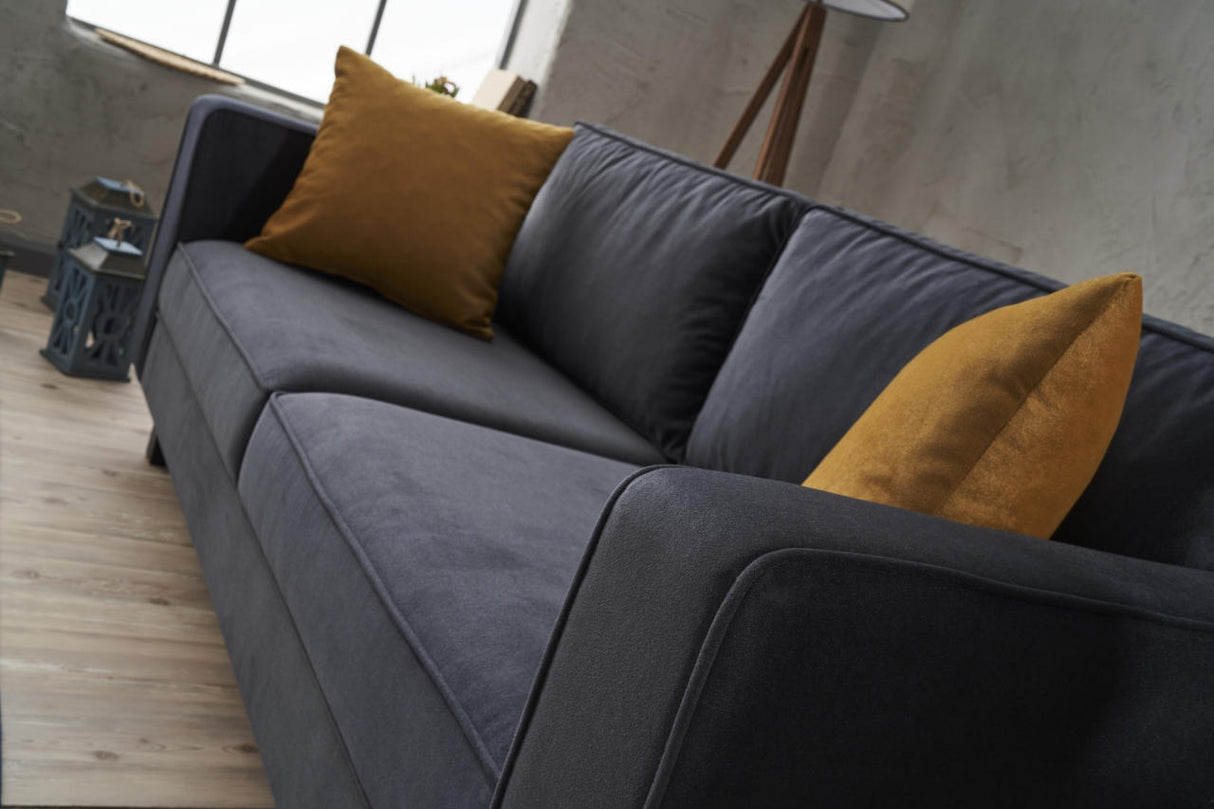 2-seater Sofa Bare Velvet Anthracite
