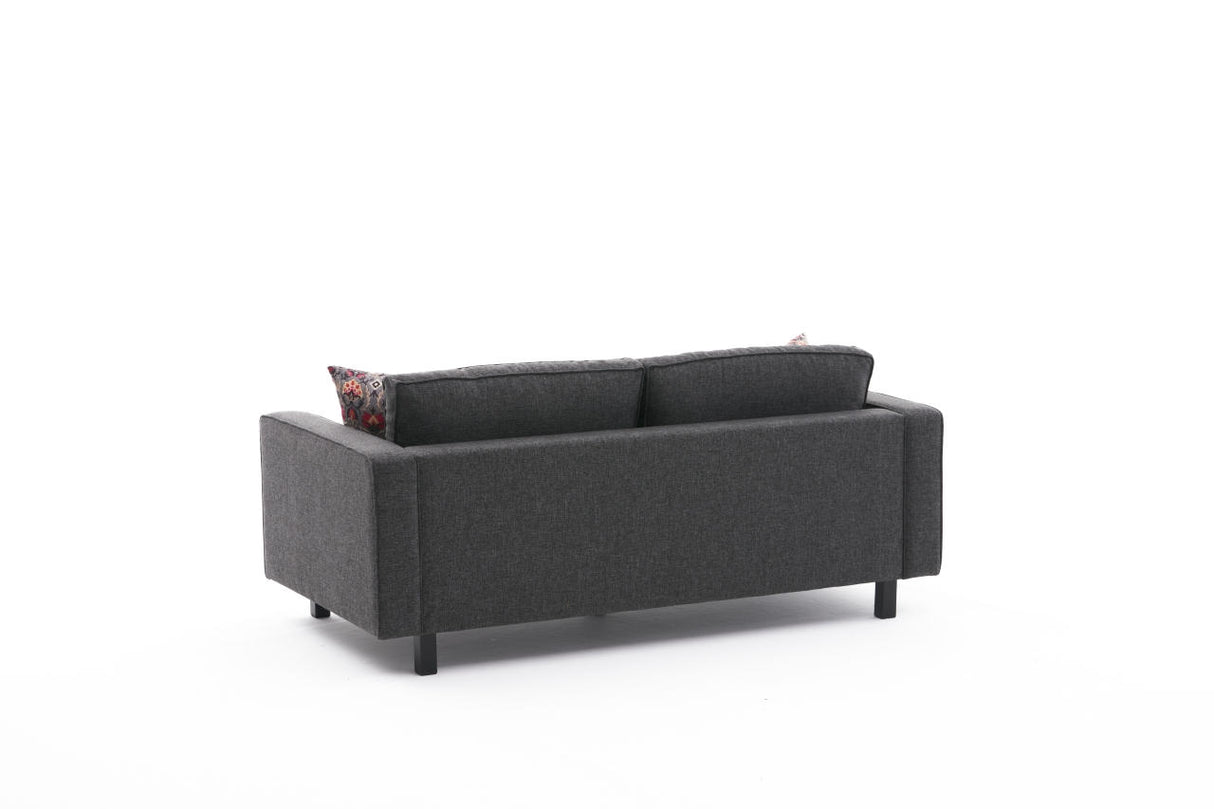 2-seater Sofa Bare Fabric Anthracite