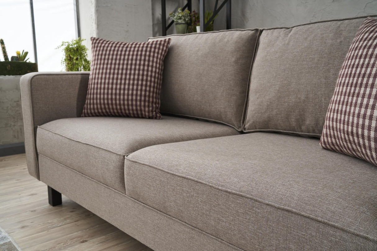 2-seater Sofa Bare Fabric Cream