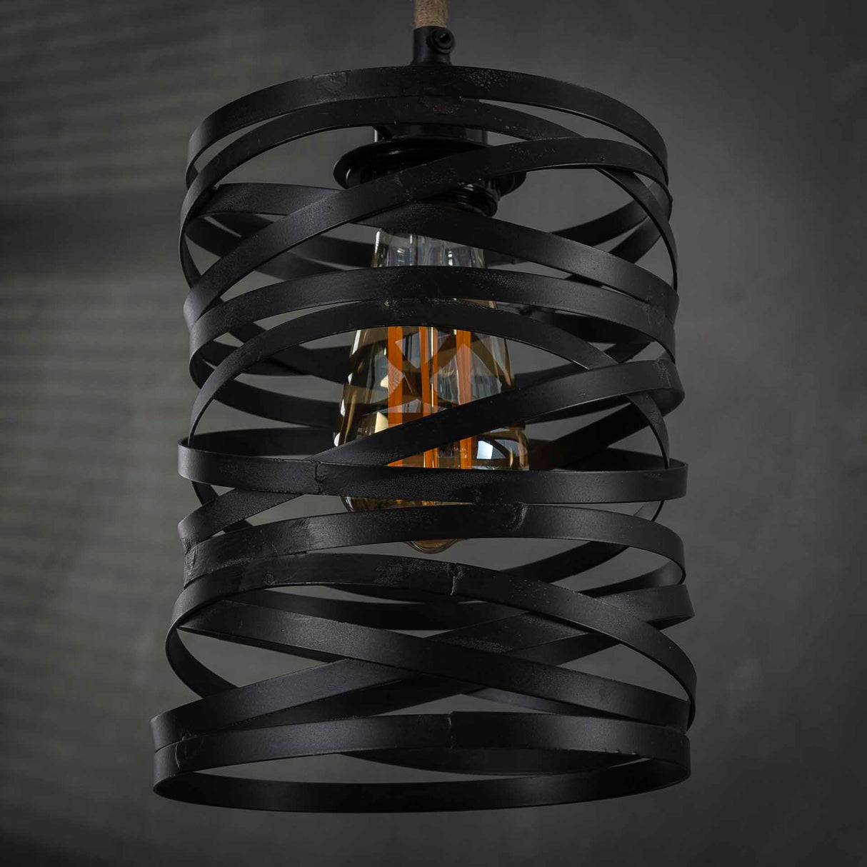 Industrial Pendant Lamp Twist Metal 7-Lights