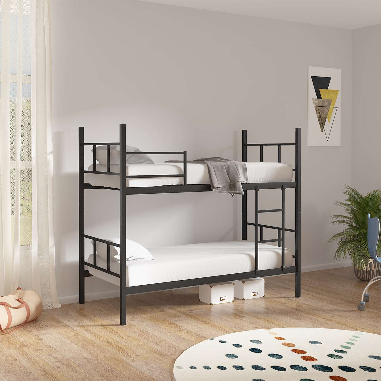 Bunk Bed Children - Black - 190x90 cm