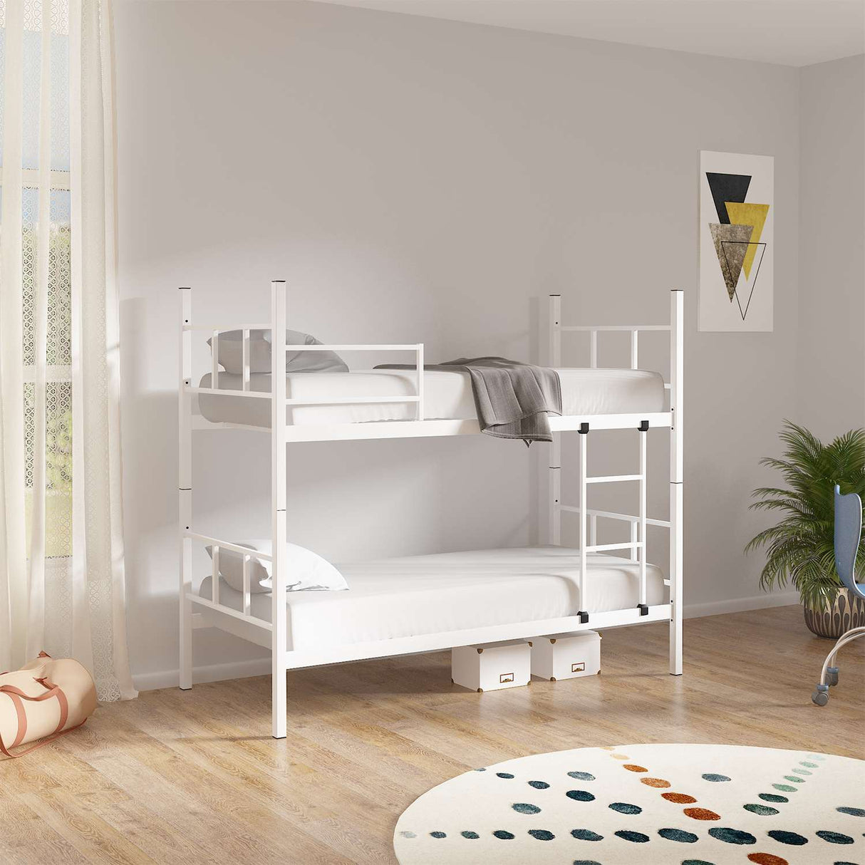 Bunk Bed Children - White - 200x90 cm