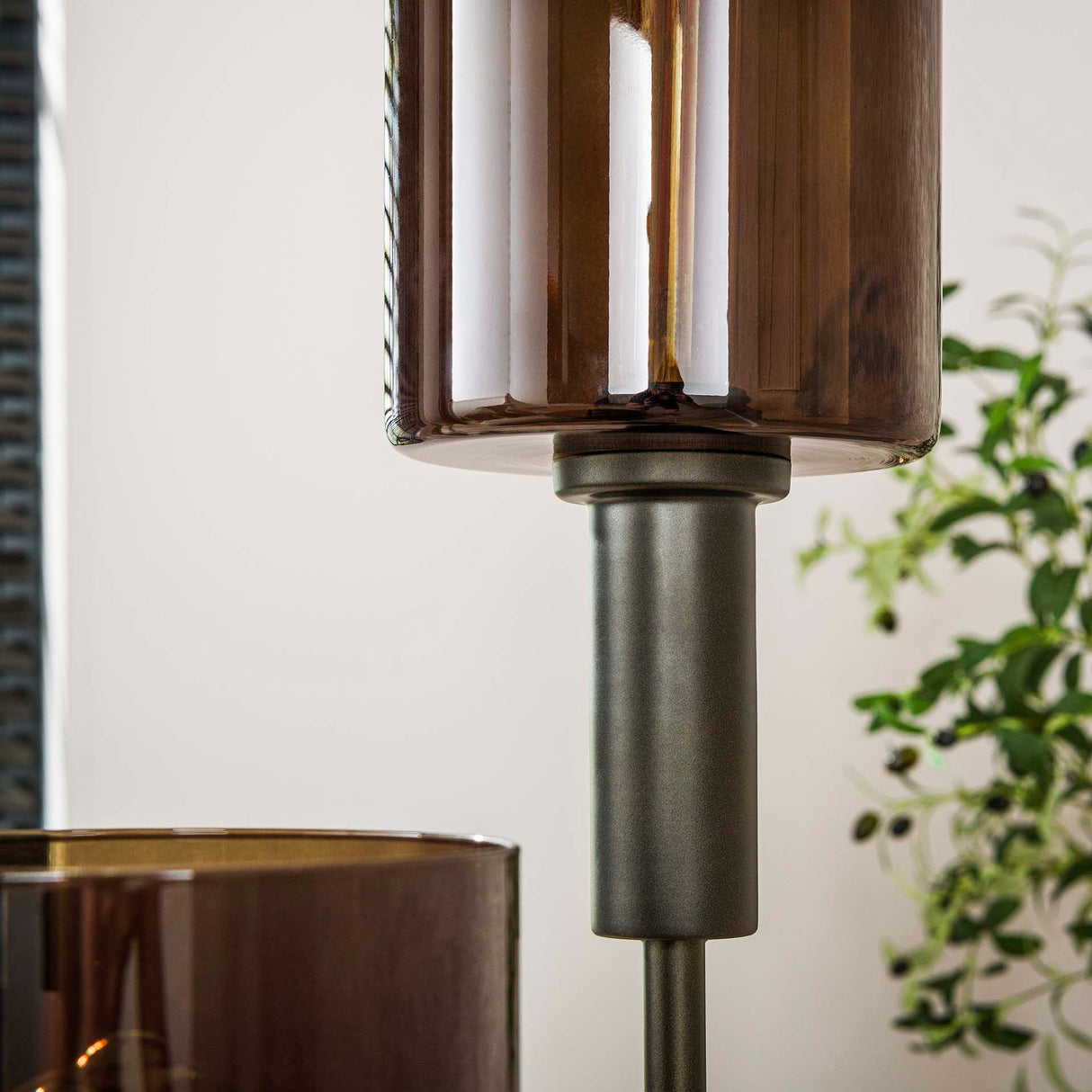 Industrial Floor Lamp 3-light Tiered - Sienna Brown