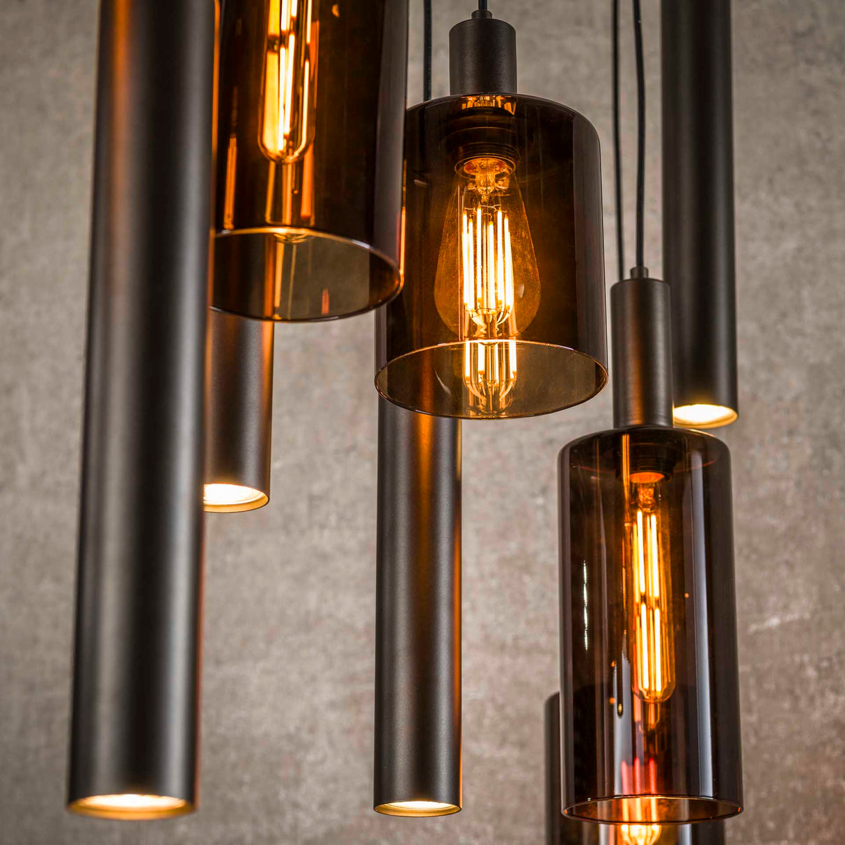 Aureo Pendant Light 9-light Sienna brown