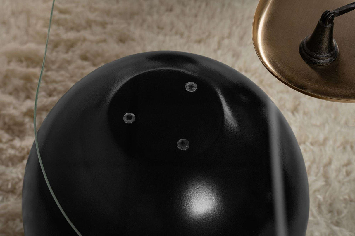 Evara Coffee Table 118x75x30 cm black and transparent glass Black Transparent Tempered glass