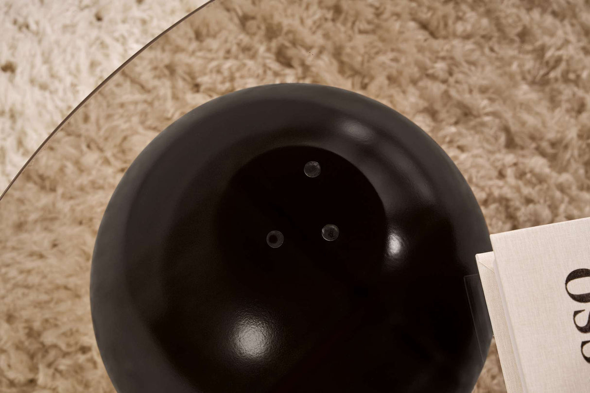 Coffee table Miro Tempered glass 85x85 cm Black Bronze Black Bronze Tempered glass