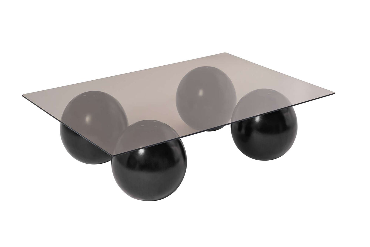 Sera coffee table with tempered glass 110x75x30 cm black bronze Black Bronze Tempered glass