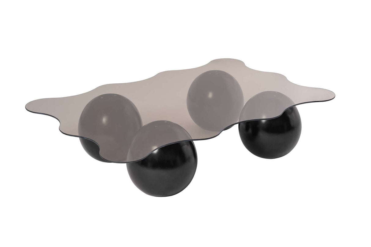 Coffee table Noxa Black Bronze 120x80 cm Tempered glass