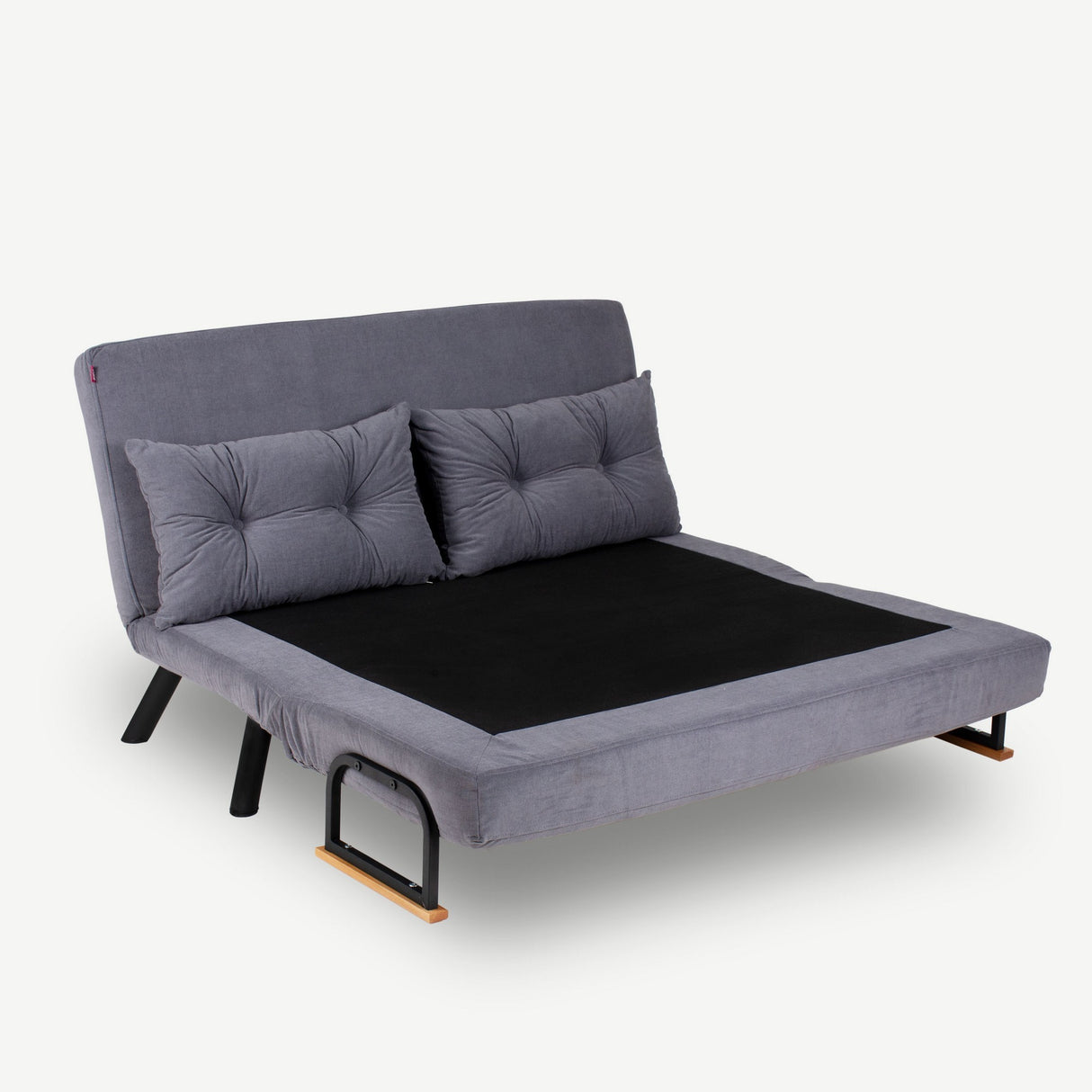 2-seater Sofa Bed Sando Fabric Gray