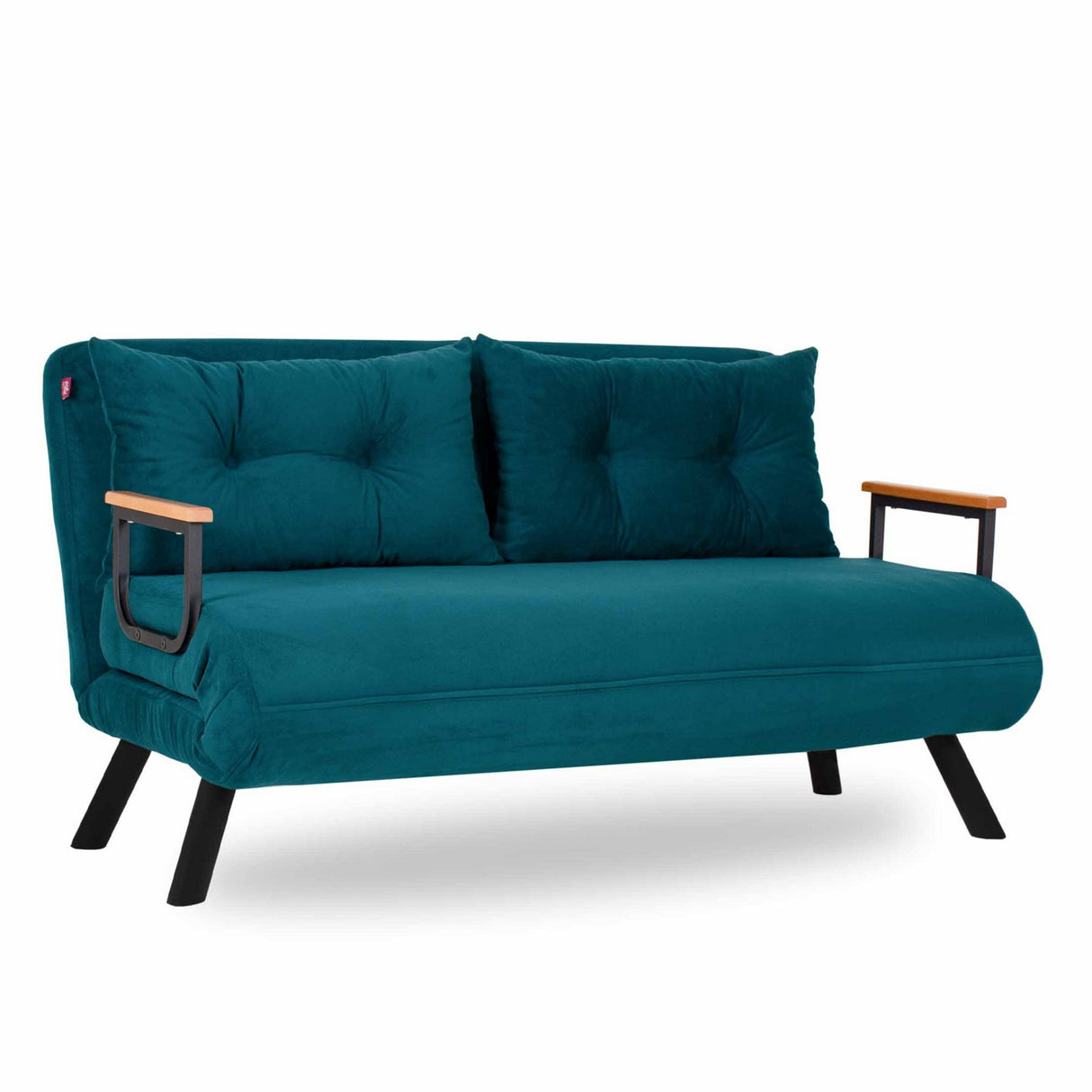 Banken - Slaapbank petrol blauw stof 2 - zits - Sando - Dimehouse