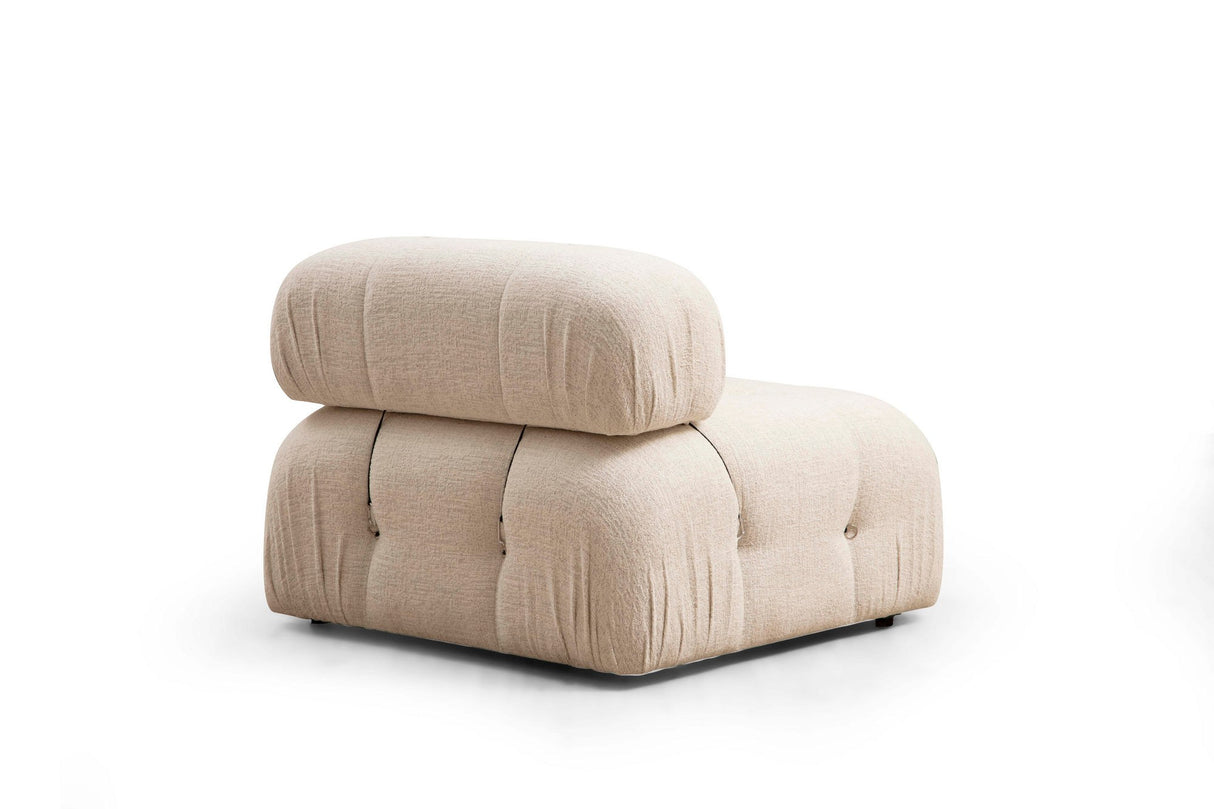Modular XXL corner sofa Bubble with ottoman - cream