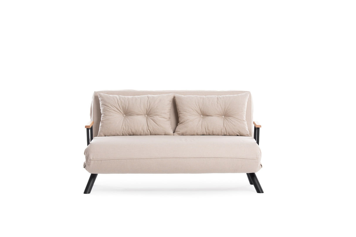 2-seater Sofa Bed Sando Fabric Cream