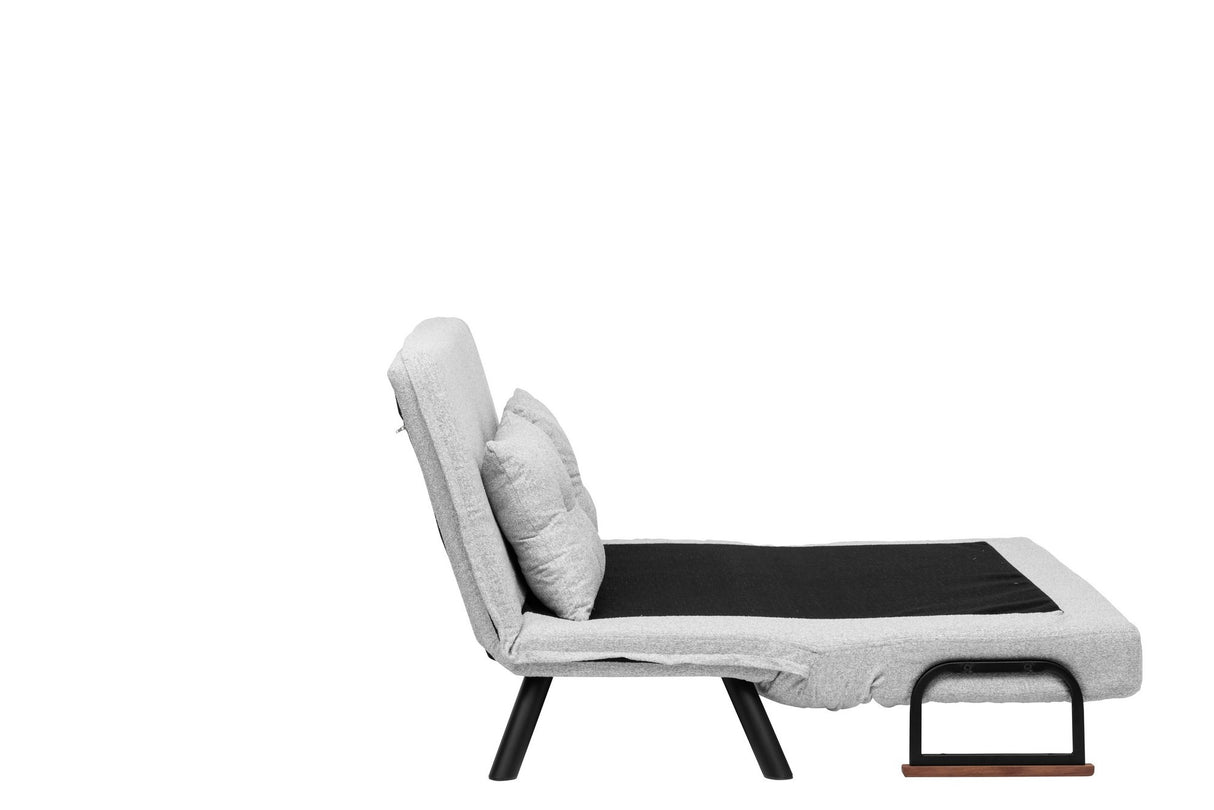 2-seater Sofa Bed Sando Gray Teddy Fabric