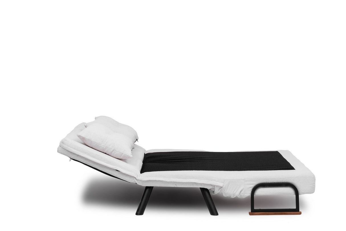 2-seater Sofa Bed Sando Cream Teddy Fabric