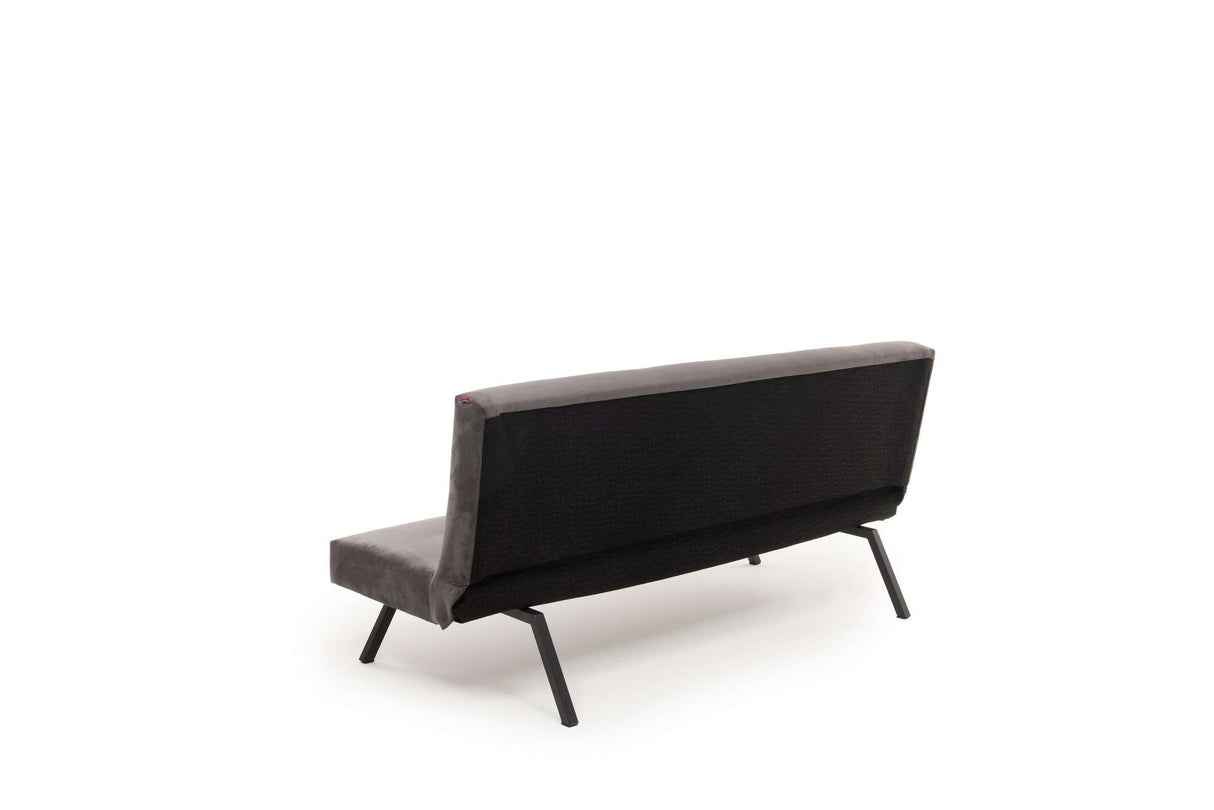 3-Seater Sofa Bed Zoly Gray Fabric - 180 cm - Without Armrests - Quilted