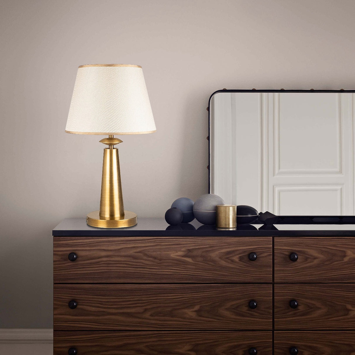 Copper-colored Table Lamp Fabric Arboria