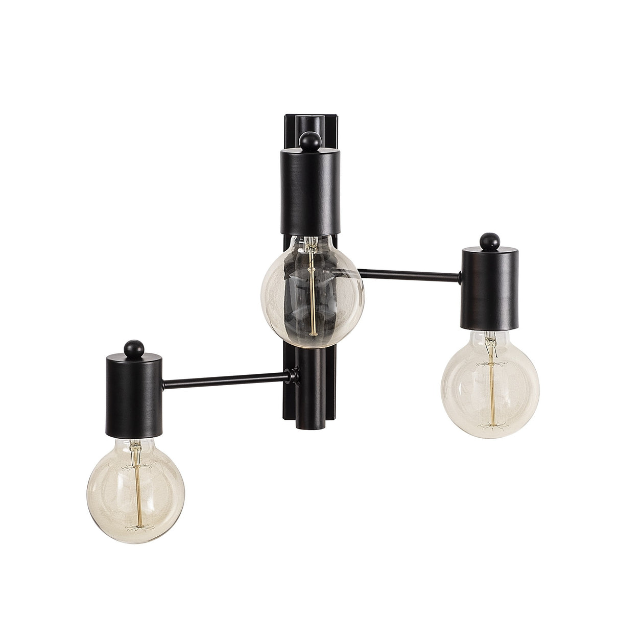 Wall lamp 3-light Black Metal Brisa