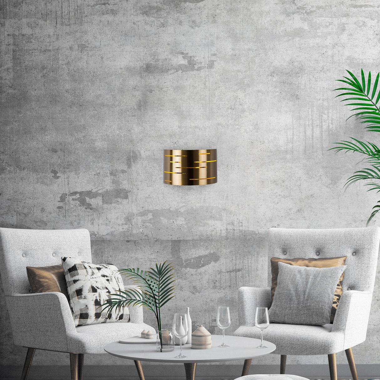 Wandlampen - Wandlamp 1 - lichts Bronskleurig Metaal Mesa - Dimehouse