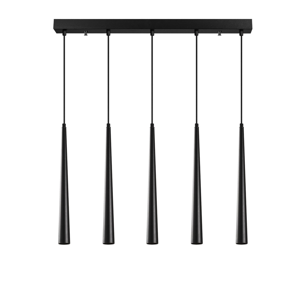 5-light Black Metal Pendant Lamp Vox