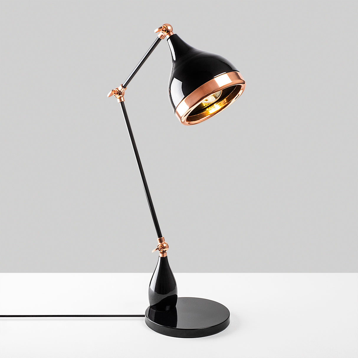 Table lamp Black Copper Metal Grip
