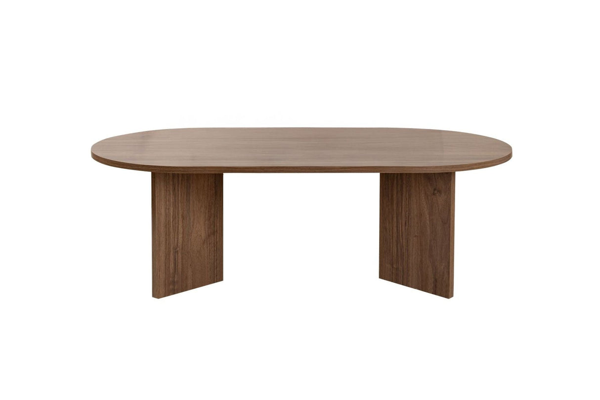 Oval Coffee Table Walnut Look Sabla - 119x60