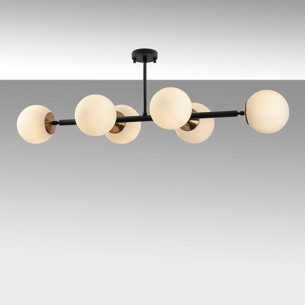 Ceiling lamp 6-light Cream Glass Radiance