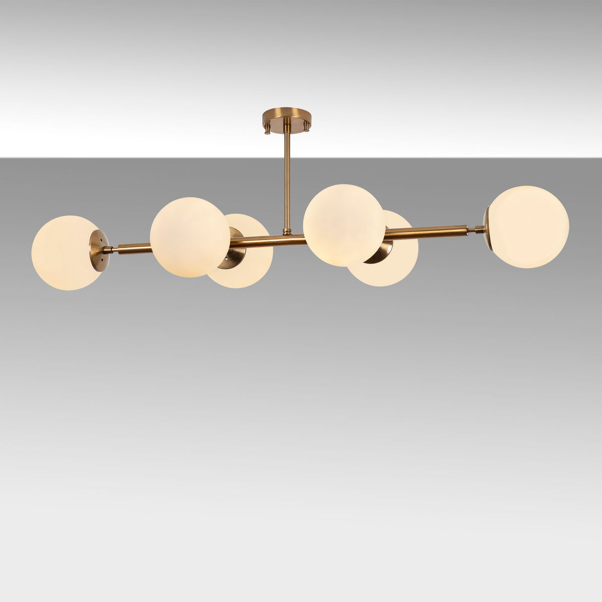 Pendant lamp 6-light Bronze-colored Glass Radiance