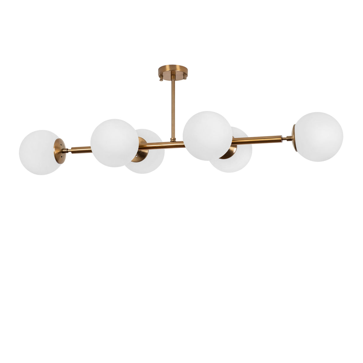 Pendant lamp 6-light Bronze-colored Glass Radiance