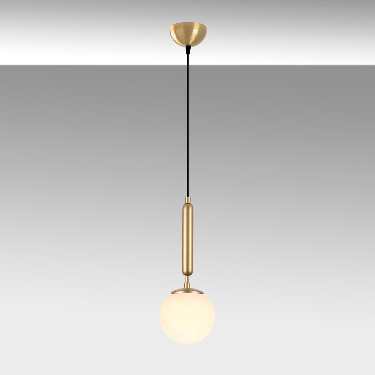 Pendant lamp 1-light Gold Glass Cascade