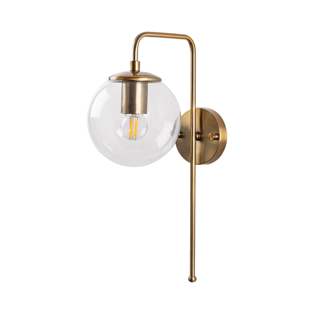 Wandlampen - Wandlamp 1 - lichts Bronskleurig Helder Glas Brim - Dimehouse