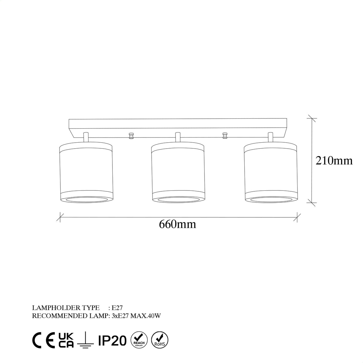 3-light pendant lamp Bronze-colored Fabric Frost