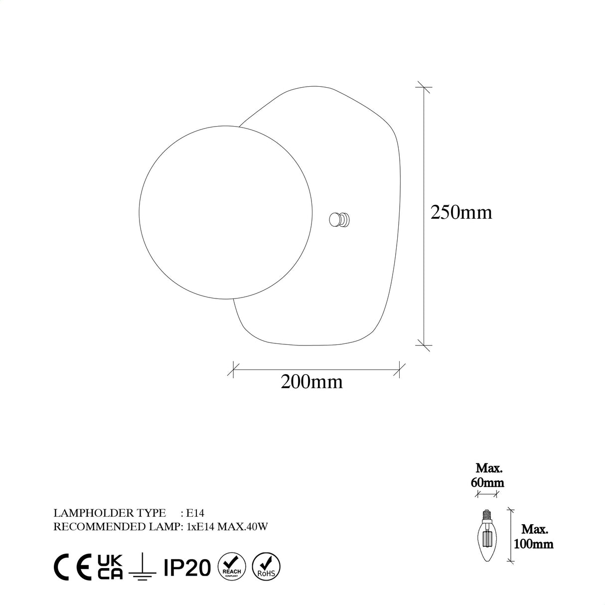 Wandlampen - Wandlamp 1 - lichts Goud Glas Axel - Dimehouse