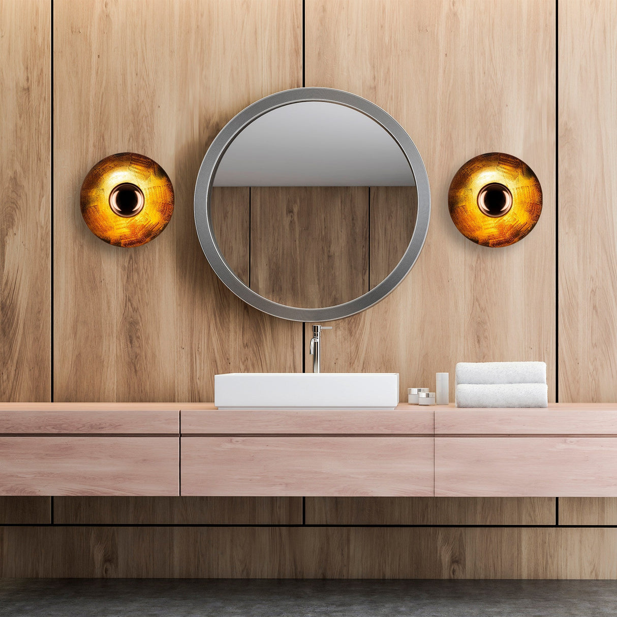 Copper-colored Wall Lamp 28 cm Metal Elevate