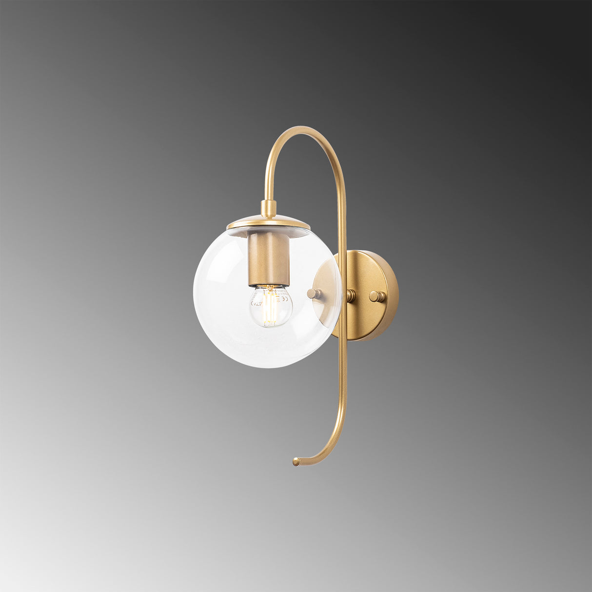 Wall lamp Gold Clear Glass Lucent