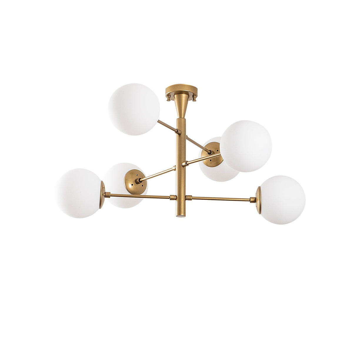 Pendant lamp 6-light Gold Metal Chandelier